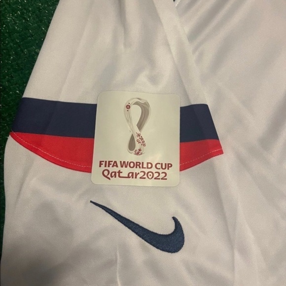 USA USMNT 2022 FIFA World Cup Patch Home Soccer Jersey Christian Pulisic Size L